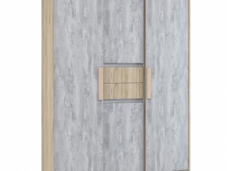 Шкаф-купе Эдем 1.5 м Дуб крафт серый/Бетонный камень image 1