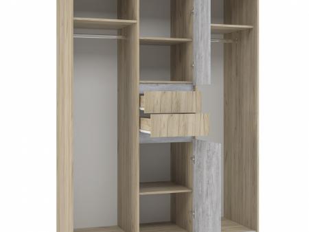 Шкаф-купе Эдем 1.5 м Дуб крафт серый/Бетонный камень image 2