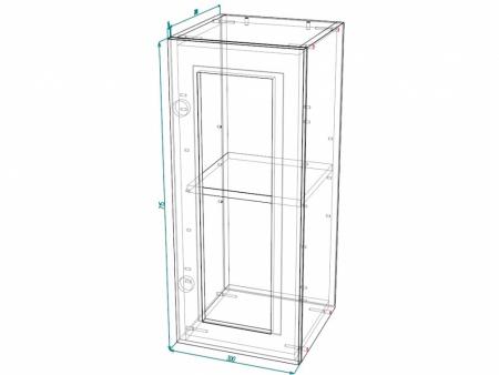 Шкаф верхний со стеклом ШВС 300 image 2